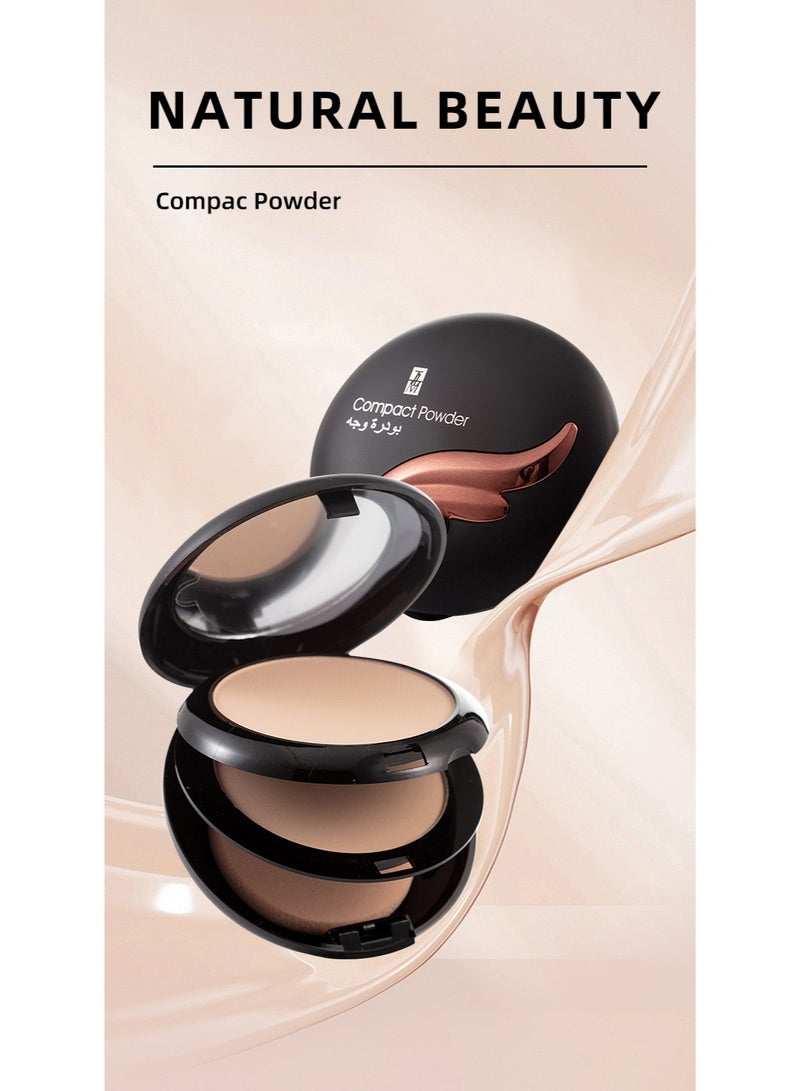 تايلامي بودرة أساس TLM Starlight Soft Matte ثنائية الطبقات - بتركيبة لؤلؤية ناعمة، مقاومة للماء، تتحكم في إفراز الزيوت لمدة 12 ساعة، وأداة سهلة الاستخدام لتعديل المكياج. - Image 2
